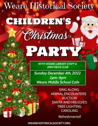 WEARE HISTORICAL SOCIETY - CHILDREN'S CHRISTMAS PARTY!!
